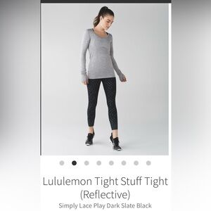 Lululemon Tight Stuff  (Reflective)Align™ High-Rise Pant 7/8 25”, US 6